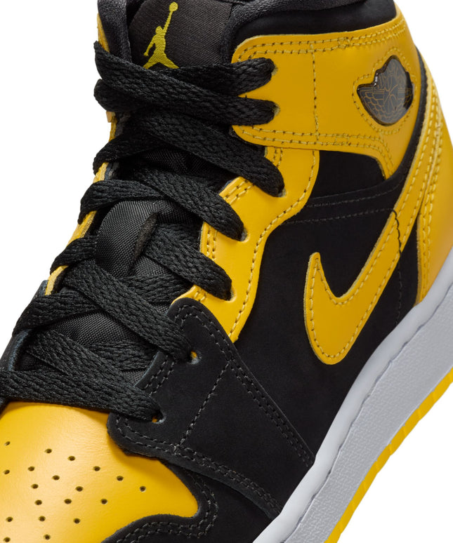 Air Jordan Big Kids 1 Mid SE - Black/Varsity Maize