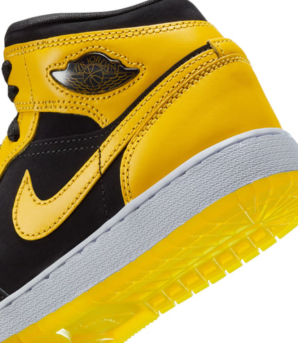 Air Jordan Big Kids 1 Mid SE - Black/Varsity Maize
