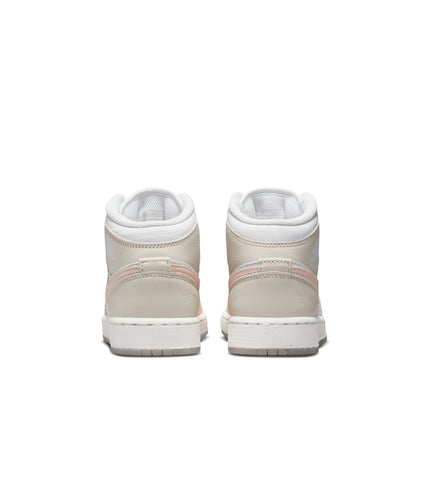Air Jordan Big Kids 1 Mid SE - Sail/Guava Ice
