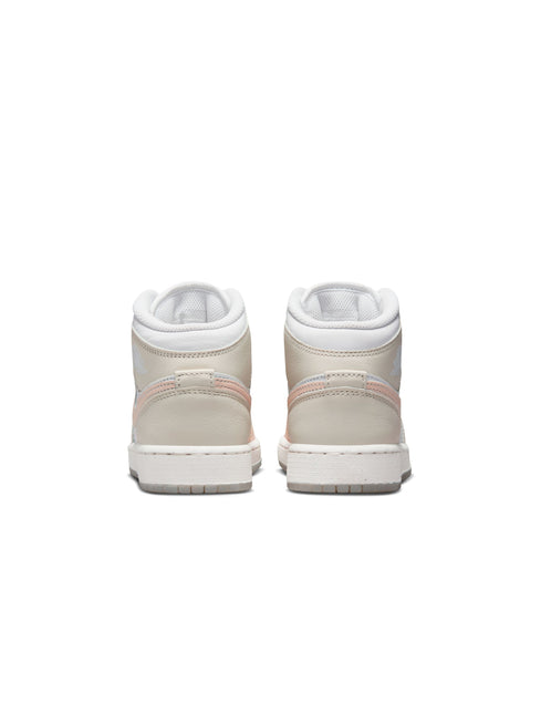 Air Jordan Big Kids 1 Mid SE - Sail/Guava Ice