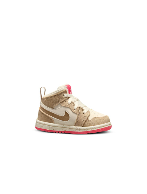 Air Jordan (TD) 1 Mid SE - Desert/Fusion Red