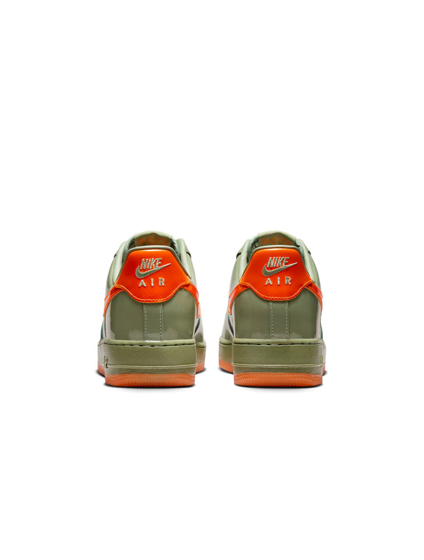 Nike Mens Air Force 1 '07 PRM  - Oil Green/Safety Orange