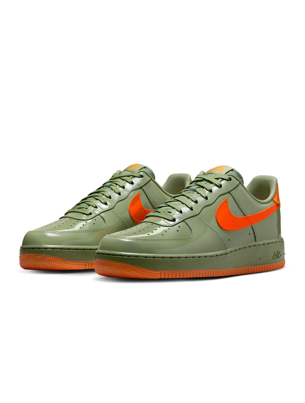 Nike Mens Air Force 1 '07 PRM  - Oil Green/Safety Orange