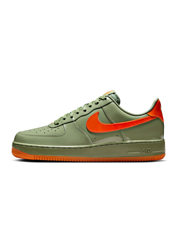 Nike Mens Air Force 1 '07 PRM  - Oil Green/Safety Orange