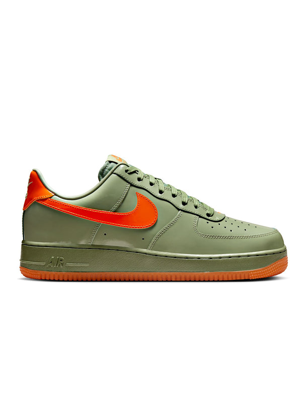 Nike Mens Air Force 1 '07 PRM  - Oil Green/Safety Orange