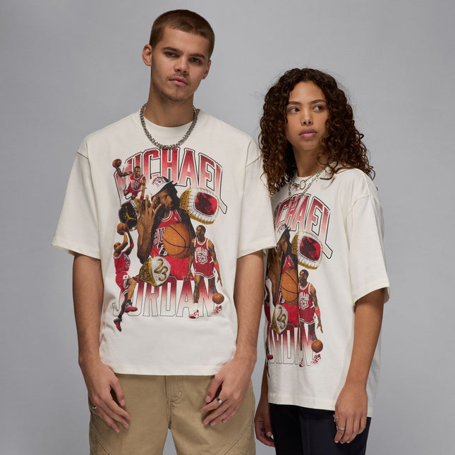 Air Jordan Mens  Flight Essentials Oversized Tee - Sail