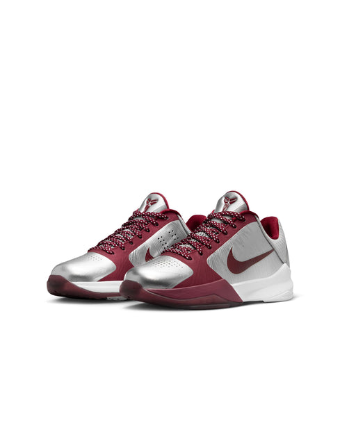 Nike Big Kids Kobe V Metallic Silver/Team Red