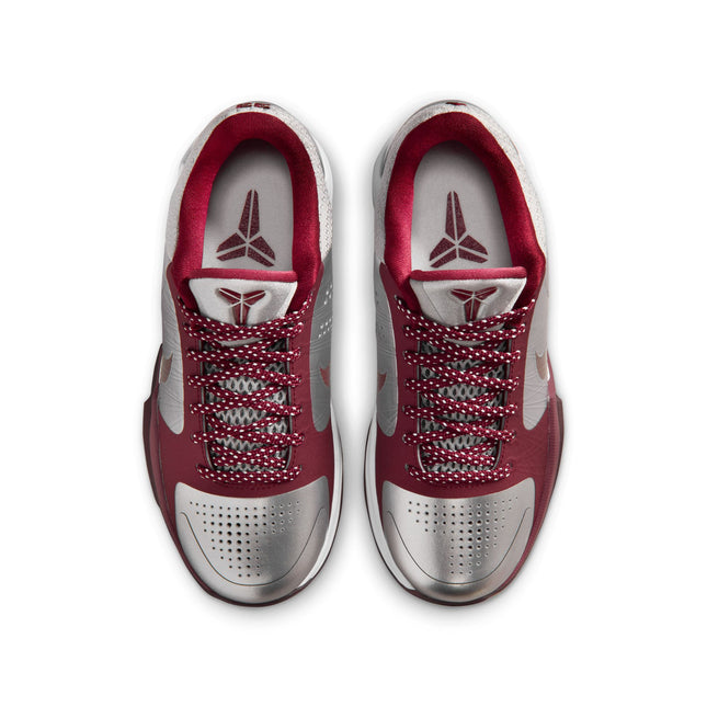 Nike Big Kids Kobe V Metallic Silver/Team Red