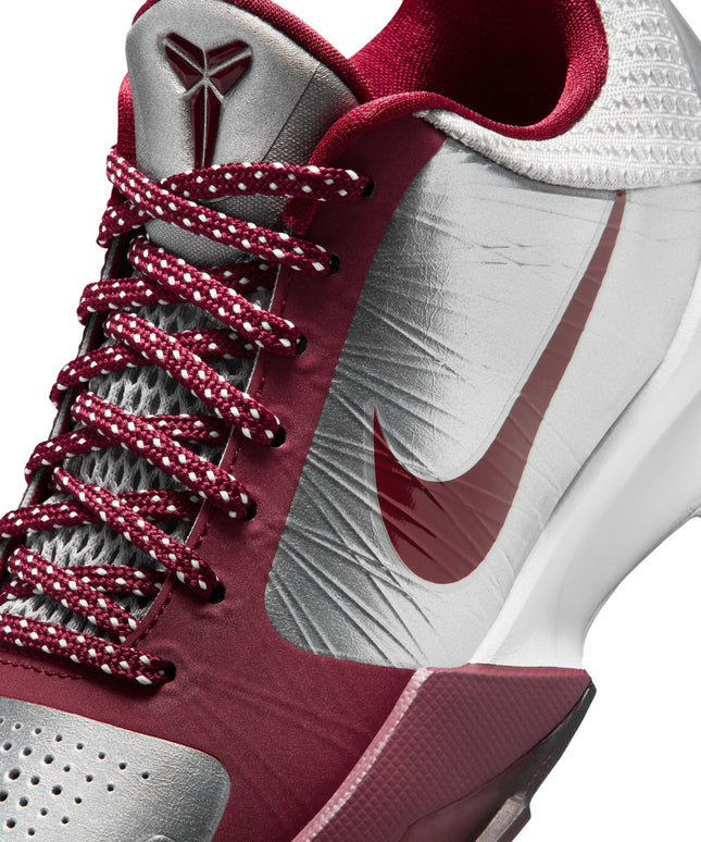 Nike Big Kids Kobe V Metallic Silver/Team Red
