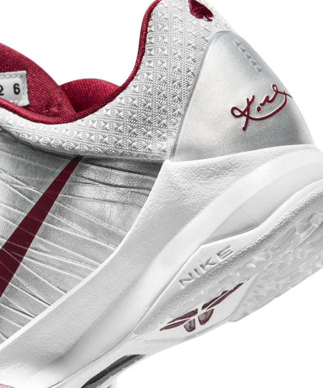 Nike Big Kids Kobe V Metallic Silver/Team Red