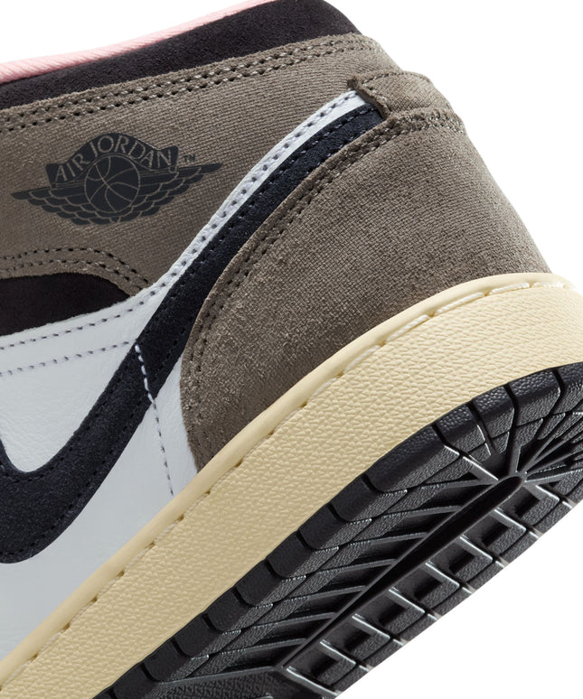 Air Jordan Big Kids 1 Mid SE- Oil Grey