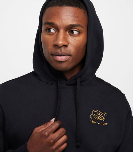 Nike Mens Club Tismen Hoodie - Black