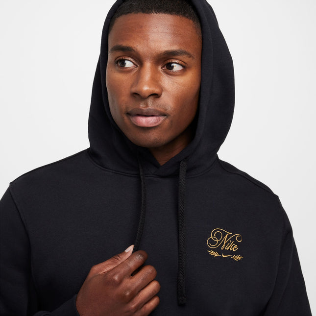 Nike Mens Club Tismen Hoodie - Black