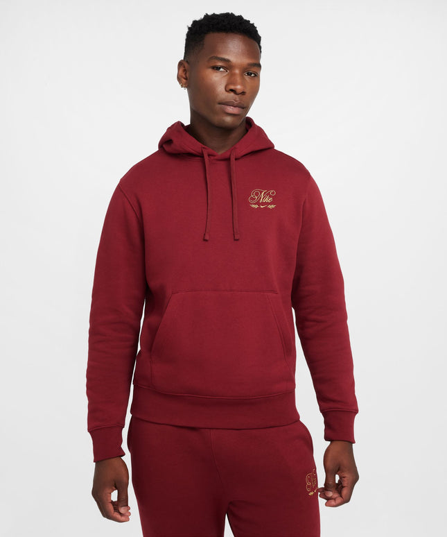 Nike Mens Club Tismen Hoodie - Team Red