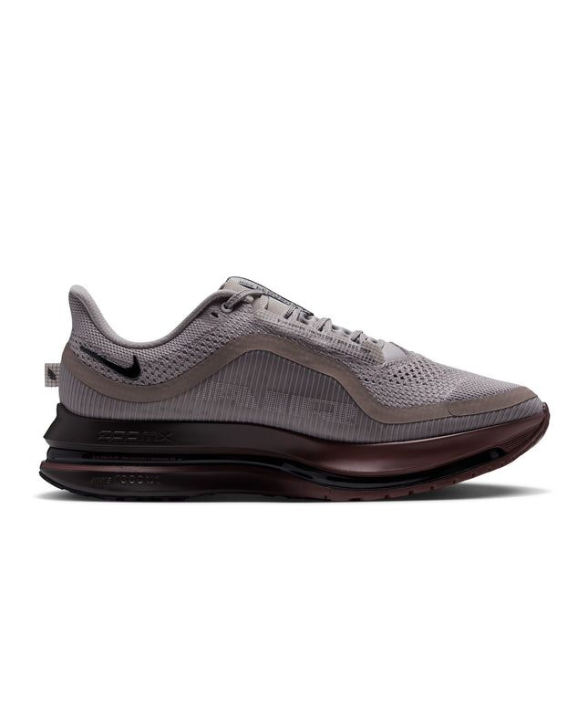 Nike Pegasus Premium sneaker in College Grey and Light Redwood, featuring a textured knit upper and ZoomX foam sole.