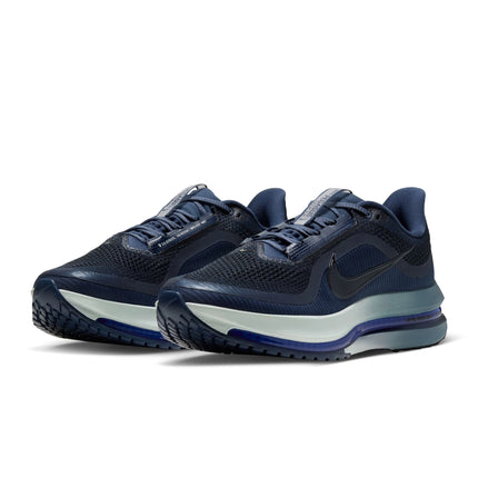 Nike Mens Pegasus Premium running shoes in smokey blue mesh and synthetic materials, featuring a dual-tone foam sole.