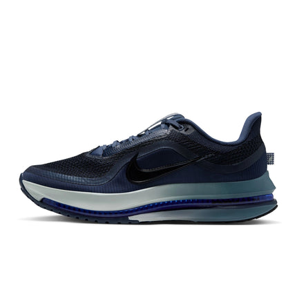 Nike Mens Pegasus Premium running shoe in smokey blue, featuring a sleek mesh upper and sculpted cushioned midsole.