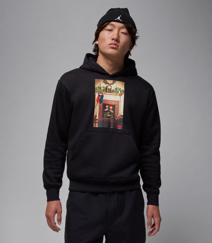 Air Jordan Mens Jumpman Chimney Hoodie - Black