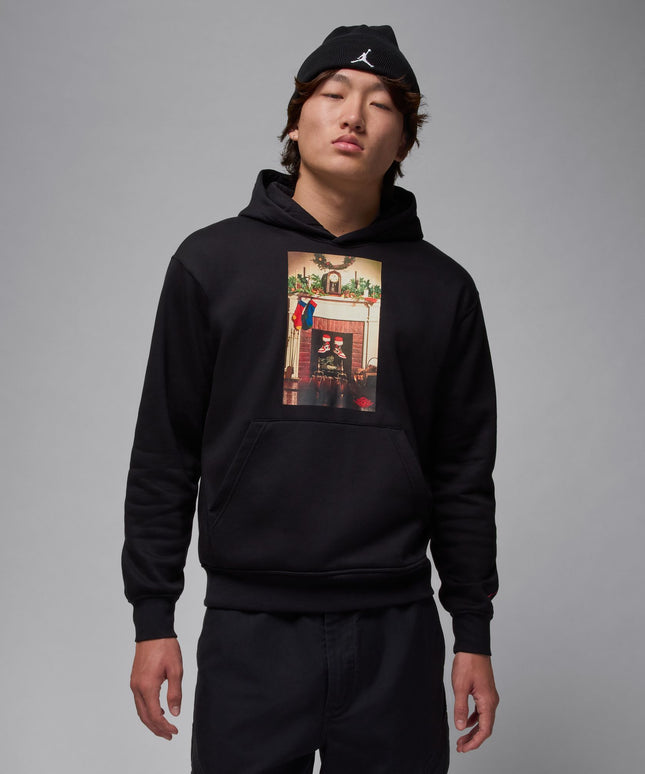 Air Jordan Mens Jumpman Chimney Hoodie - Black