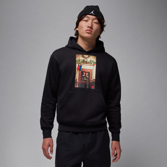 Air Jordan Mens Jumpman Chimney Hoodie - Black