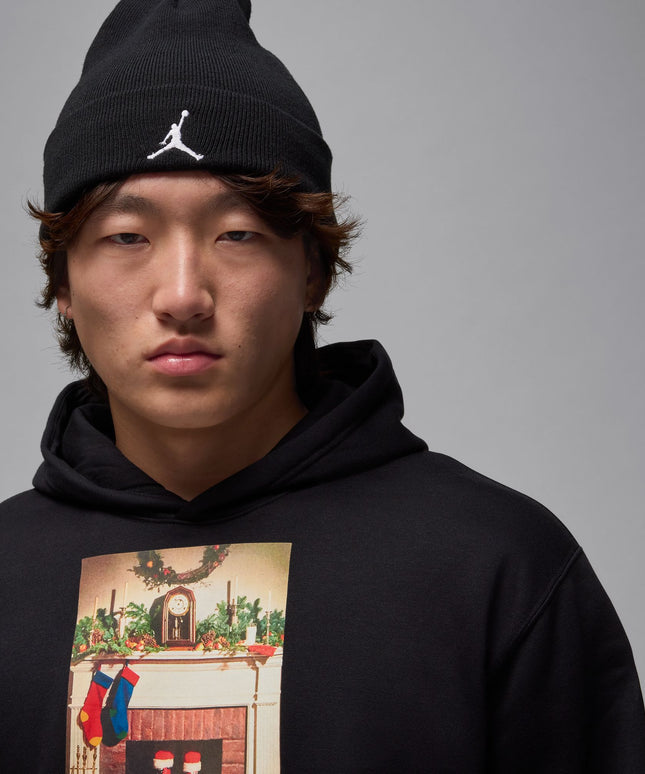 Air Jordan Mens Jumpman Chimney Hoodie - Black