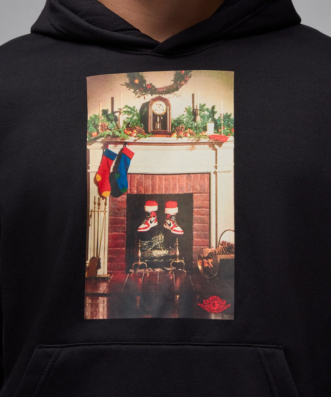Air Jordan Mens Jumpman Chimney Hoodie - Black