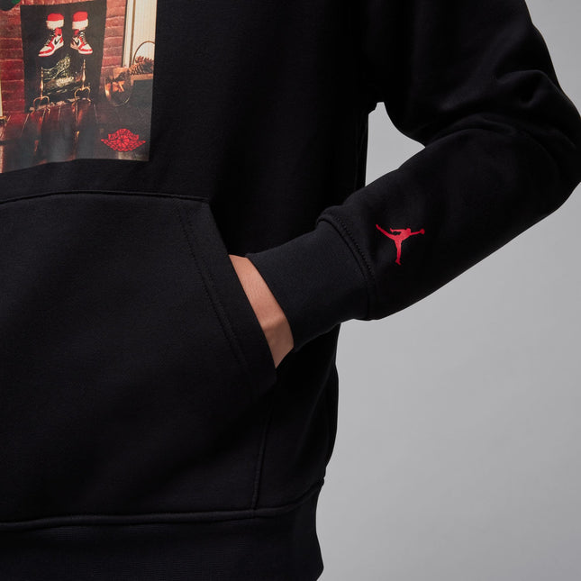 Air Jordan Mens Jumpman Chimney Hoodie - Black