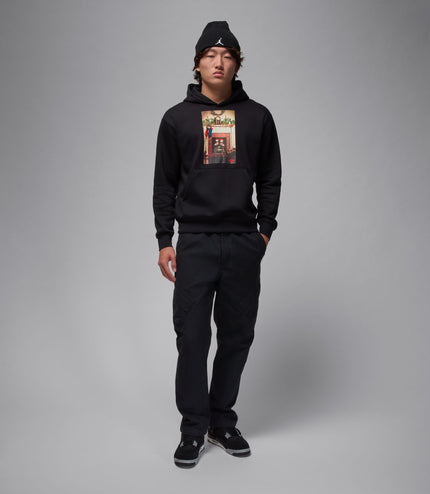 Air Jordan Mens Jumpman Chimney Hoodie - Black