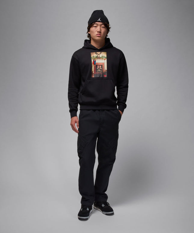 Air Jordan Mens Jumpman Chimney Hoodie - Black