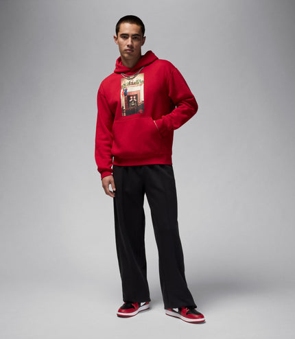 Air Jordan Mens Jumpman Chimney Hoodie - Gym Red