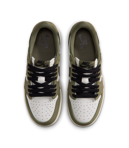 Air Jordan Big Kids 1 Retro Low - Medium Olive