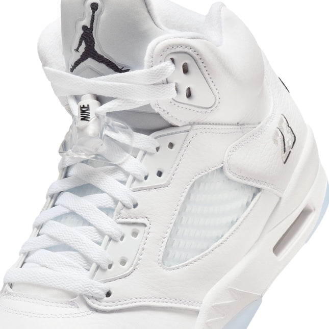 Air Jordan Mens 5 Retro - White Metallic
