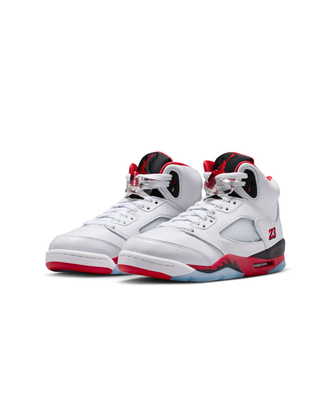 Air Jordan Big Kids 5 Retro - Fire Red