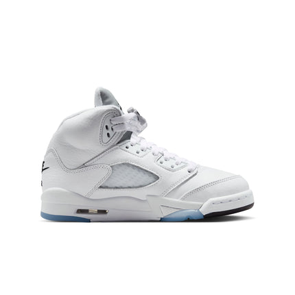 Air Jordan Big Kids 5 Retro - White Metallic