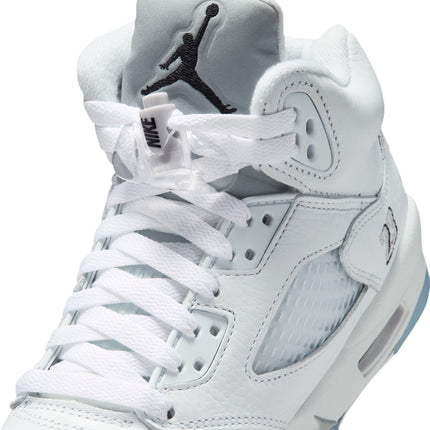 Air Jordan Big Kids 5 Retro - White Metallic