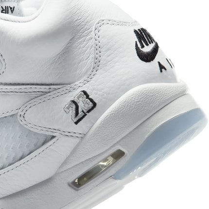 Air Jordan Big Kids 5 Retro - White Metallic
