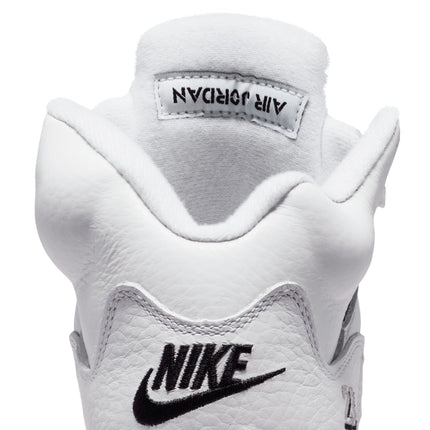 Air Jordan Big Kids 5 Retro - White Metallic