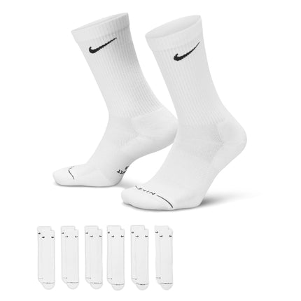 Nike Mens 6-Pack Everyday Elevated Socks - White