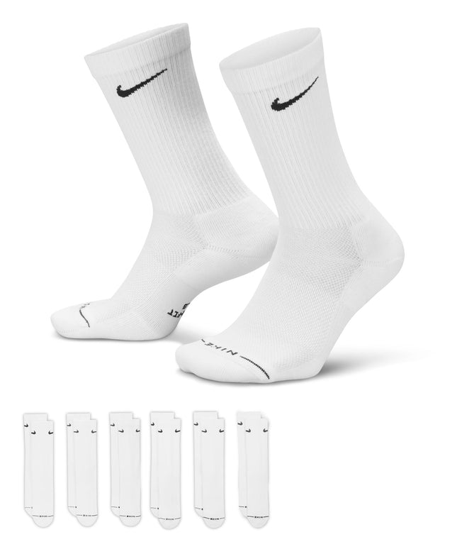 Nike Mens 6-Pack Everyday Elevated Socks - White