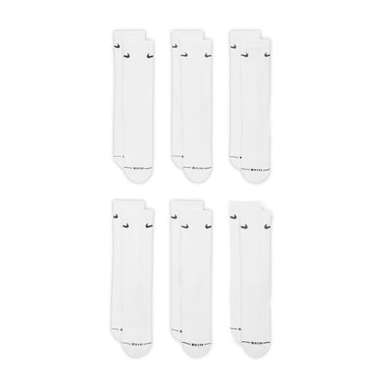 Nike Mens 6-Pack Everyday Elevated Socks - White