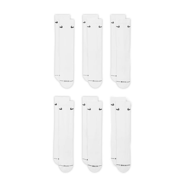 Nike Mens 6-Pack Everyday Elevated Socks - White