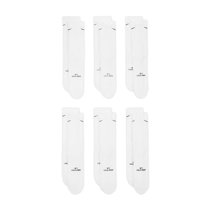 Nike Mens 6-Pack Everyday Elevated Socks - White