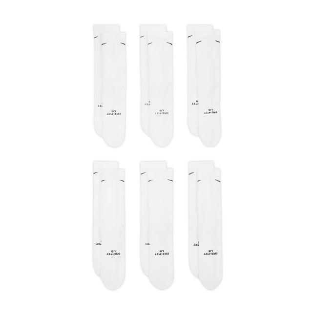 Nike Mens 6-Pack Everyday Elevated Socks - White