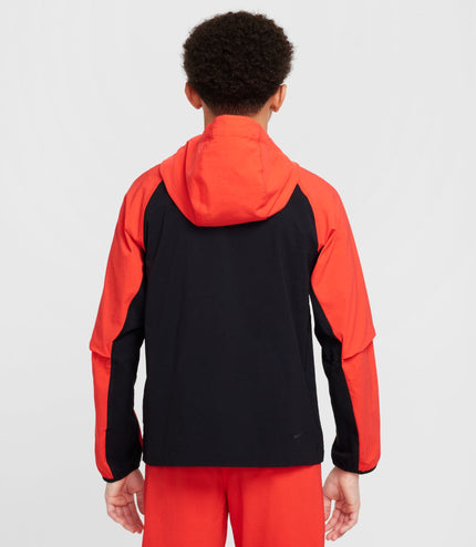 Nike Boys Tech Fleece Hoodie - Black/Light Crimson