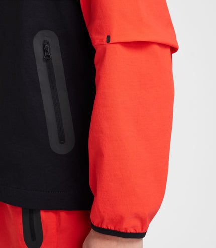 Nike Boys Tech Fleece Hoodie - Black/Light Crimson