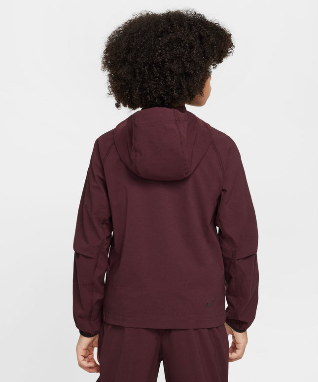 Nike Boys Tech Fleece Hoodie - Burgundy Crush/Black