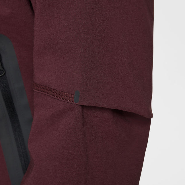 Nike Boys Tech Fleece Hoodie - Burgundy Crush/Black