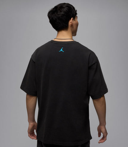 Air Jordan Mens Flight Essentials Tee - Black/Dark Powder Blue