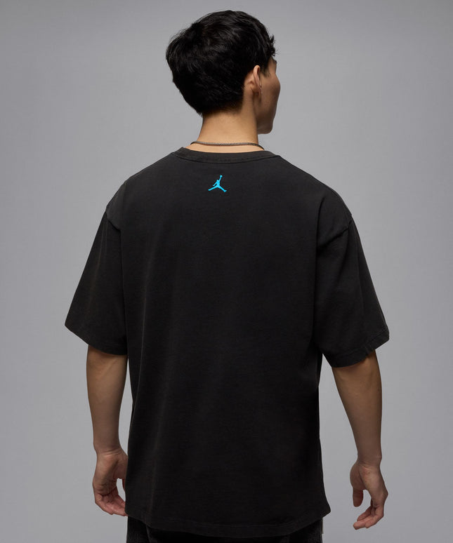 Air Jordan Mens Flight Essentials Tee - Black/Dark Powder Blue