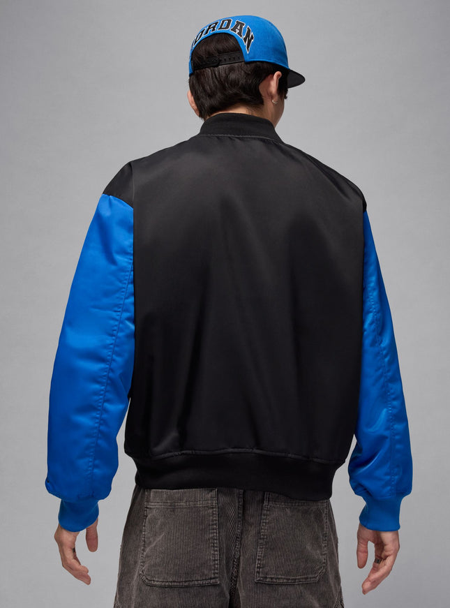 Air Jordan Mens Collegiate Varsity Jacket - Black/Sport Blue